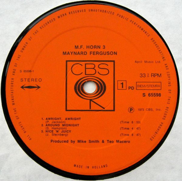 Maynard Ferguson : M.F. Horn 3 (LP, Album)