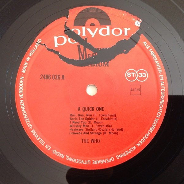 The Who : A Quick One (LP, Album, RE)