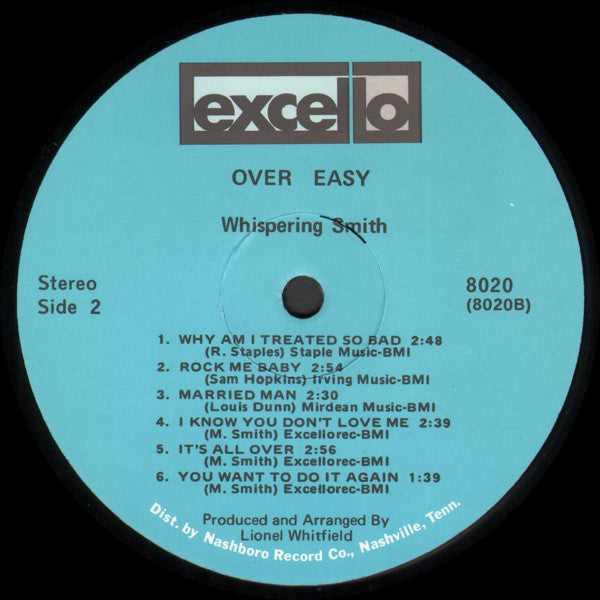 Whispering Smith : Over Easy (LP, Album)