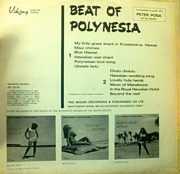 Peter Posa And The Islanders : Beat Of Polynesia (Exotic Sounds Of The South Pacific) (LP, Album)