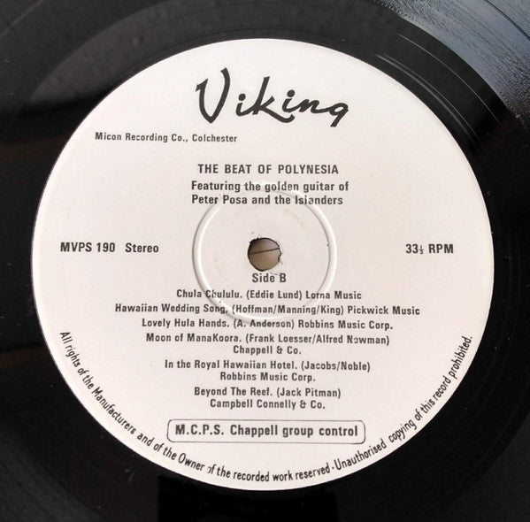 Peter Posa And The Islanders : Beat Of Polynesia (Exotic Sounds Of The South Pacific) (LP, Album)