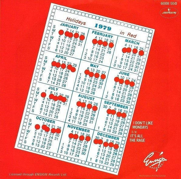 The Boomtown Rats : I Don't Like Mondays (7", Single)
