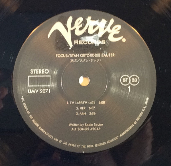 Stan Getz / Eddie Sauter : Focus (LP, Album, RE)