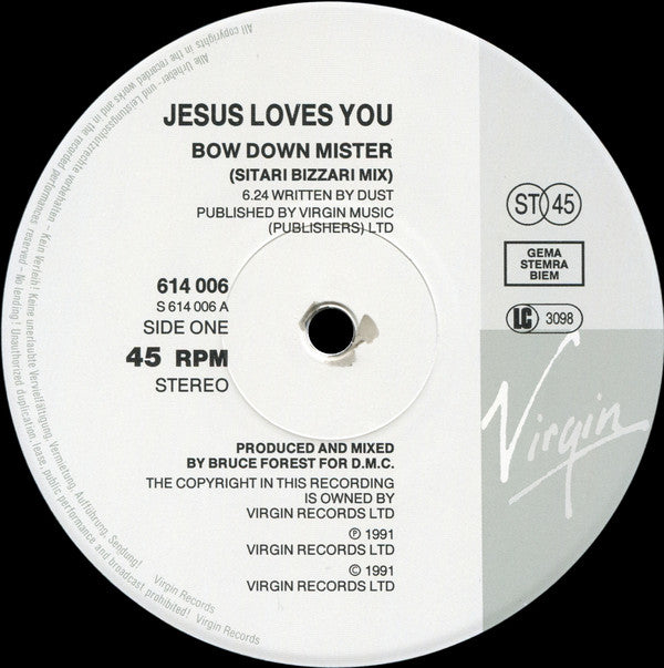 Jesus Loves You : Bow Down Mister (12")