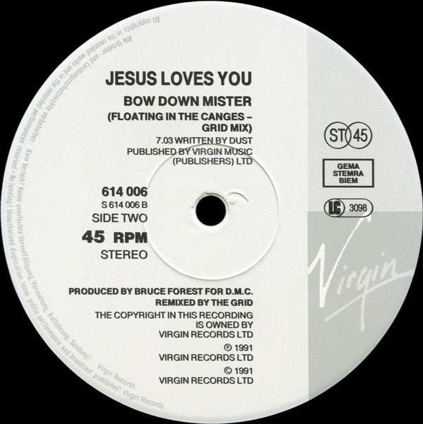 Jesus Loves You : Bow Down Mister (12")