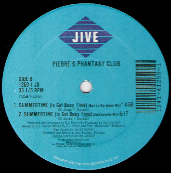 Pierre's Pfantasy Club : Summertime (Is Get Busy Time) (12")