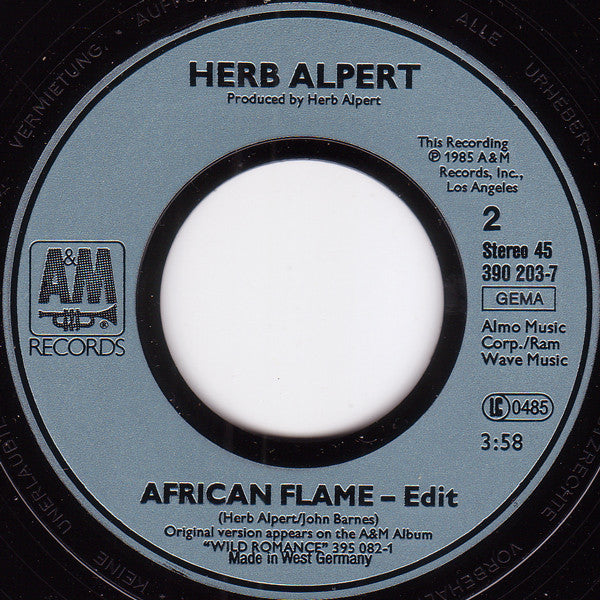 Herb Alpert : Diamonds (7", Single)