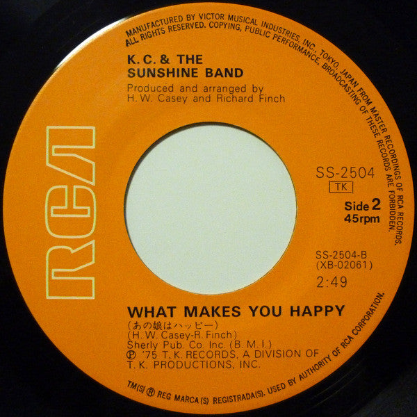KC & The Sunshine Band : That's The Way (I Like It) / What Makes You Happy (7", Single)