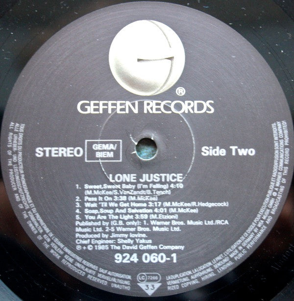 Lone Justice : Lone Justice (LP, Album)