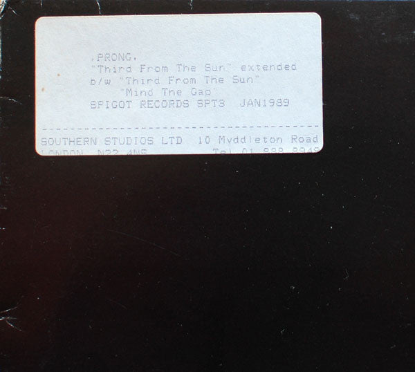Prong : Third From The Sun (12", W/Lbl)