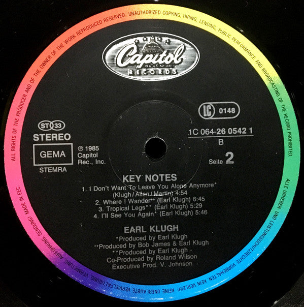 Earl Klugh :  Key Notes (LP, Comp)