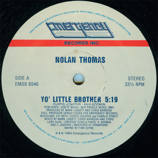 Nolan Thomas : Yo! Little Brother (12")
