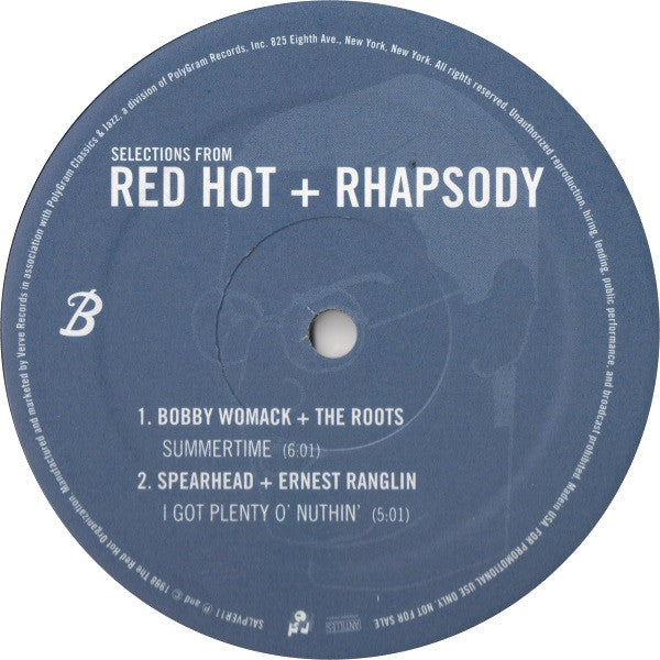 Various : Selections From Red Hot + Rhapsody: The Gershwin Groove (12", Promo)