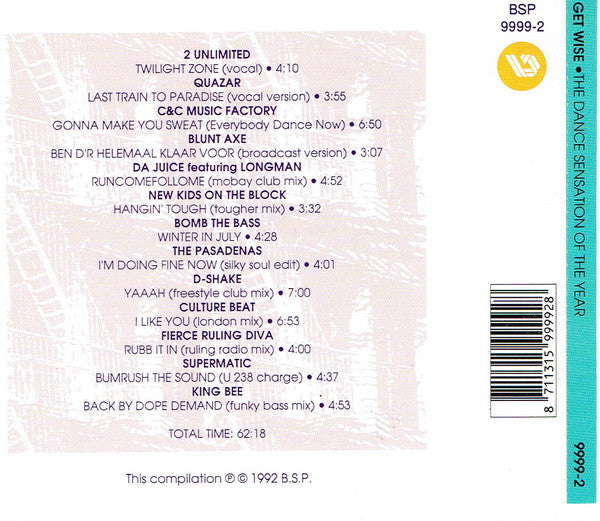 Various : Get Wise... (The Dance Sensation Of The Year) (CD, Comp)