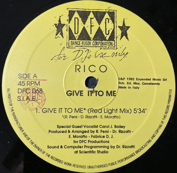 Rico (21) : Give It To Me (12")