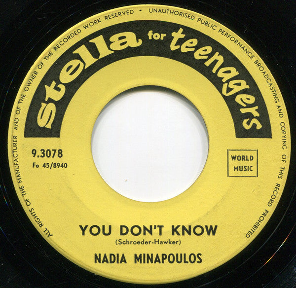 Frankie Dennis / Nadia Minapoulos : Big Bad John / You Don't Know (7")