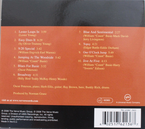 Oscar Peterson : Oscar Peterson Plays Count Basie (CD, Mono, RE, RM, Dig)