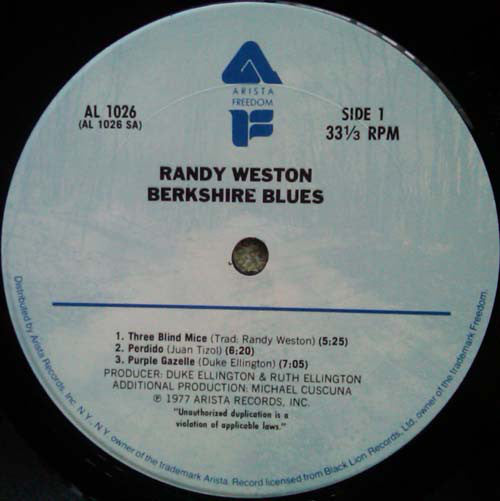 Randy Weston : Berkshire Blues (LP, Album)