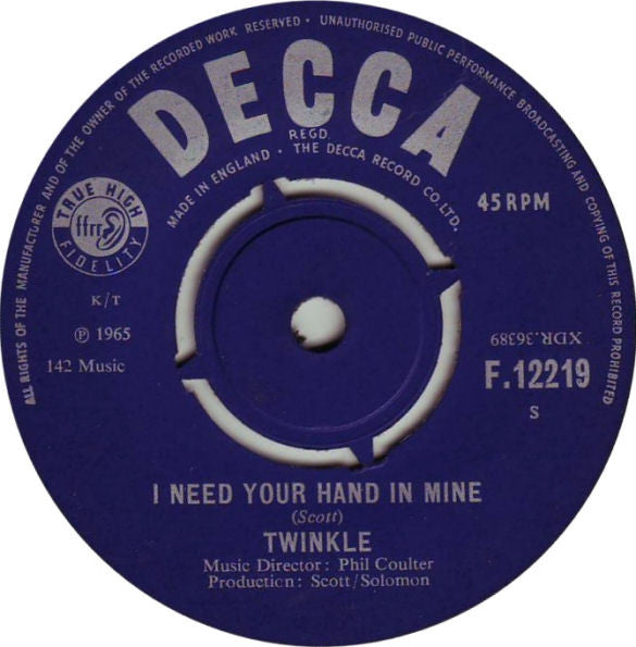 Twinkle (3) : Poor Old Johnny / I Need Your Hand In Mine (7")