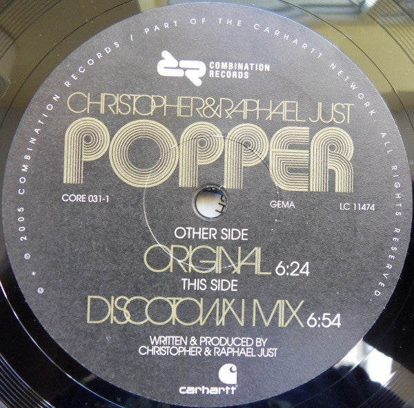 Christopher Just & Raphael Just : Popper (12")