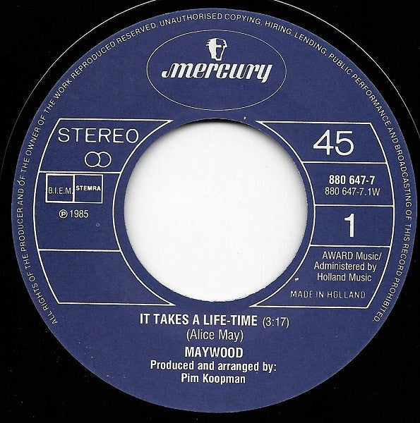 Maywood : It Takes A Life-Time (7", Single)