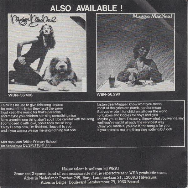 Maggie MacNeal : Ooh (7", Single)