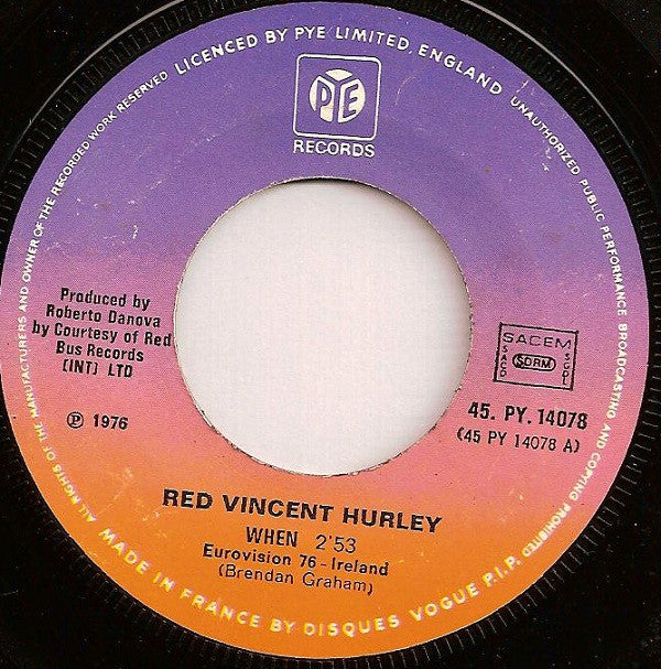 Red Hurley : When (7", Single)