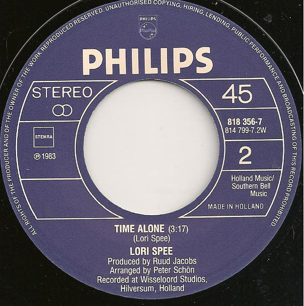 Lori Spee : Sugar (7", Single)