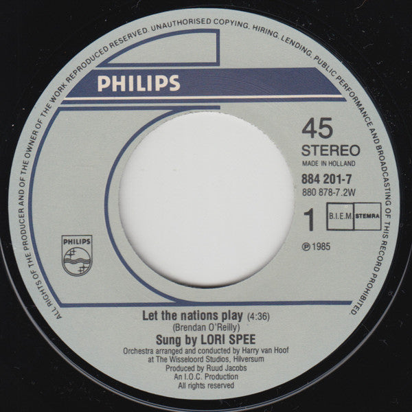 Lori Spee : Let The Nations Play (7")