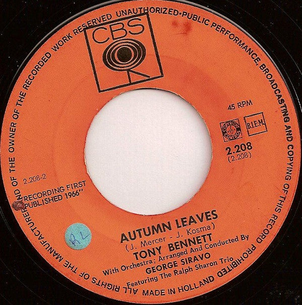 Tony Bennett : Till (7", Single)