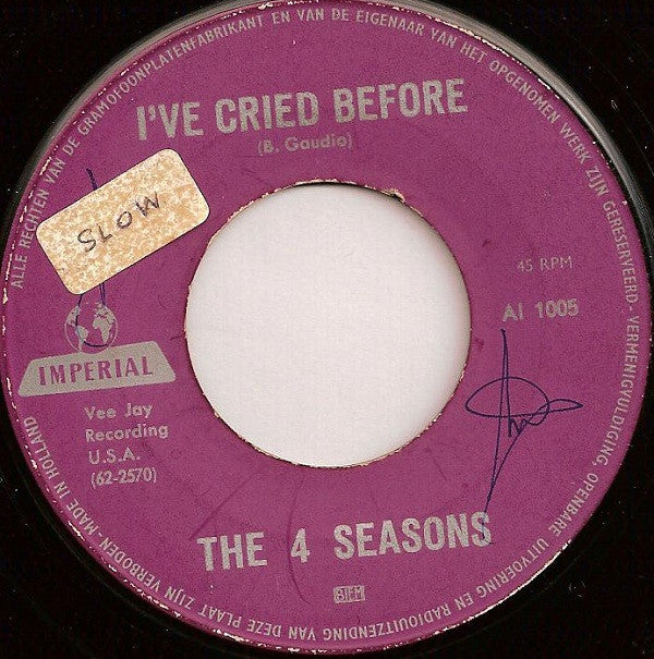 The Four Seasons : Sherry (7", Single)