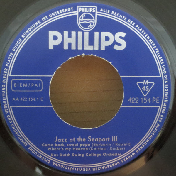 The Dutch Swing College Band : Jazz At The Seaport No. 3 (7", EP)