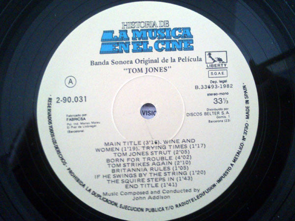 John Addison / André Previn : Original Motion Picture Sound Tracks: Tom Jones - Irma La Douce (LP, Comp, Mono, RE)