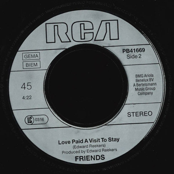 Friends (40) : It Wasn't Supposed To Hurt So Bad (7", Single)
