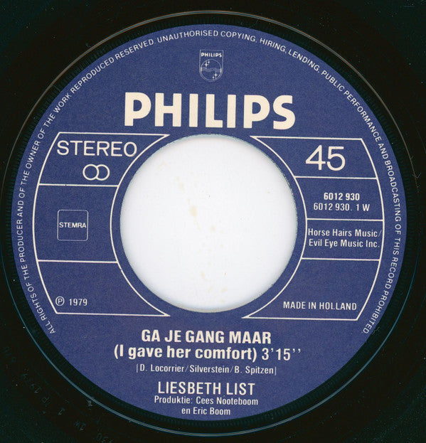 Liesbeth List : Ga Je Gang Maar (7")