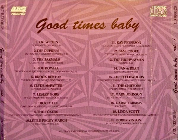 Various : Good Times Baby Vol. 1 (CD, Comp)