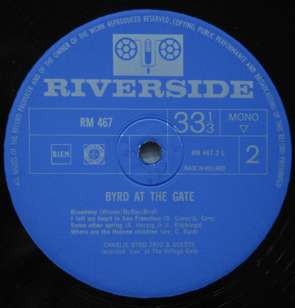 Charlie Byrd Trio : Byrd At The Gate (LP, Album, Mono)