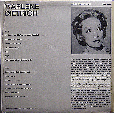 Marlene Dietrich : Gouden Stemmen  No. 4 (LP, Album, RE)