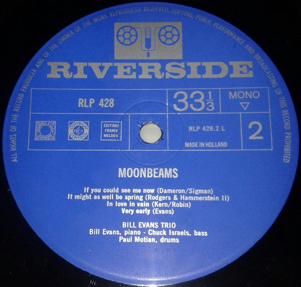 The Bill Evans Trio : Moon Beams (LP, Album, Mono)