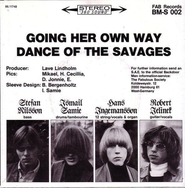 The Backdoor Men : Going Her Own Way (7", Single, Pur)