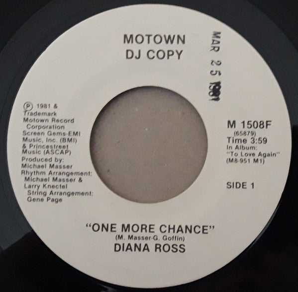 Diana Ross : One More Chance (7", Single, Promo)