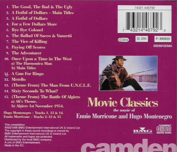 Ennio Morricone And Hugo Montenegro : Movie Classics (CD, Comp)