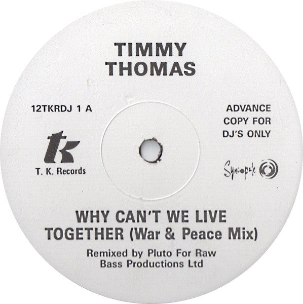 Timmy Thomas : Why Can't We Live Together (12", Promo)