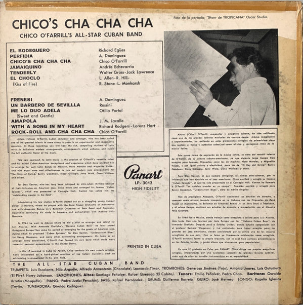 Chico O'Farrill Y All Stars Cubano : Chico's Cha Cha Cha (LP, Album, Mono)