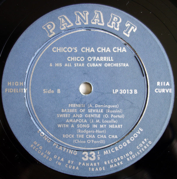 Chico O'Farrill Y All Stars Cubano : Chico's Cha Cha Cha (LP, Album, Mono)