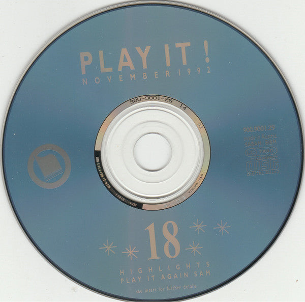 Various : Play It! - November 1992: 18 Highlights  (CD, Comp)