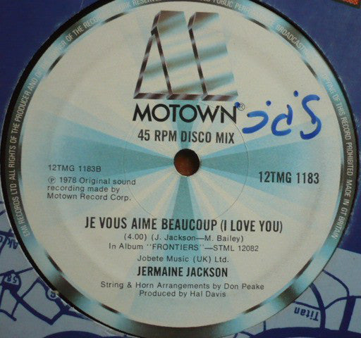 Jermaine Jackson : Let's Get Serious / Je Vous Aime Beaucoup (12", Single)