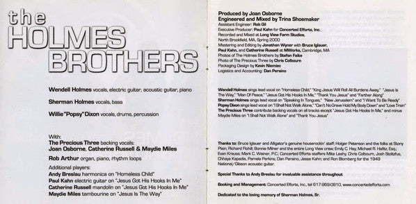 The Holmes Brothers : Speaking In Tongues  (CD, Album)