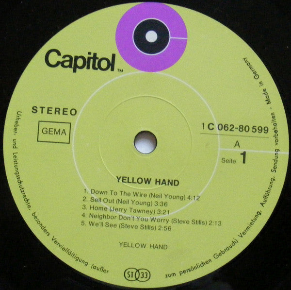 Yellow Hand (2) : Yellow Hand (LP, Album)