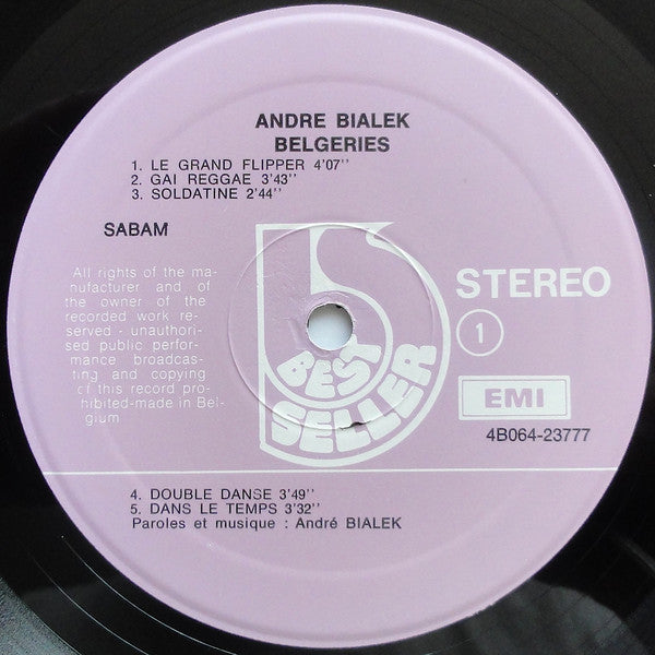 André Bialek : Belgeries (LP, Album)
